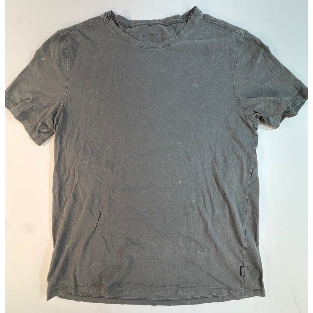 John Varvatos Mens Gray Mineral Wash Short Sleeve Crew Neck T-Shirt Size M